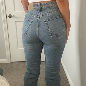 ultra high waist straight jean